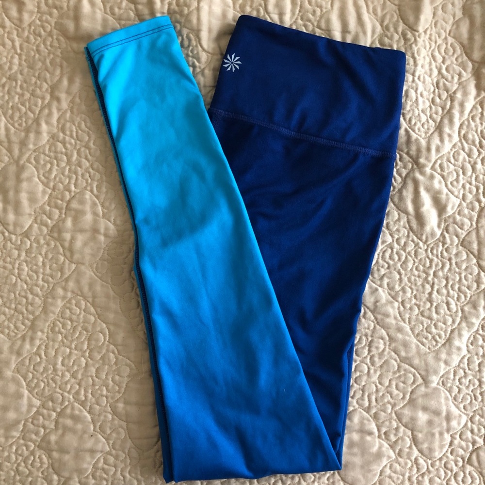 Athleta blue ombré full length yoga pants